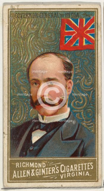 Governor General of India, from World's Sovereigns series (N34) for Allen & Ginter Cigaret..., 1889. Creator: Allen & Ginter.