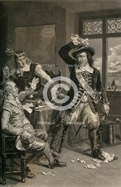 'Governor Stuyvesant Destroying The Summons To Surrender', (1877). Creator: Unknown.