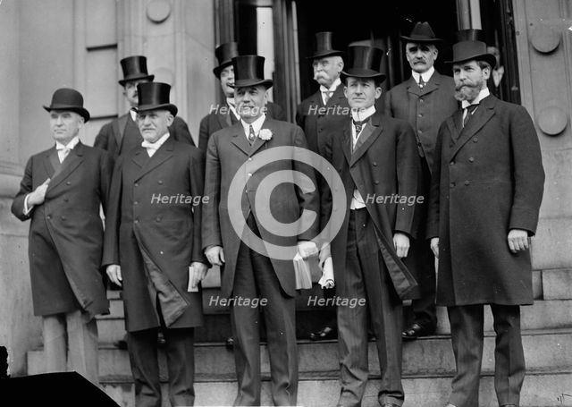Governors of States - Front, Governor Eugene Noble Foss of Massachusetts; Judson Harmon..., 1912. Creator: Harris & Ewing.