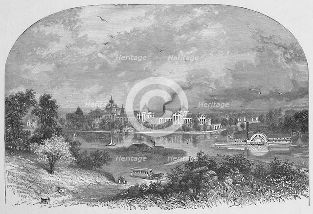 'Government Buildings on Ward's Island', 1883. Artist: Unknown.
