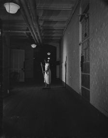 Government charwoman cleaning after regular..., Washington, D.C, 1942. Creator: Gordon Parks