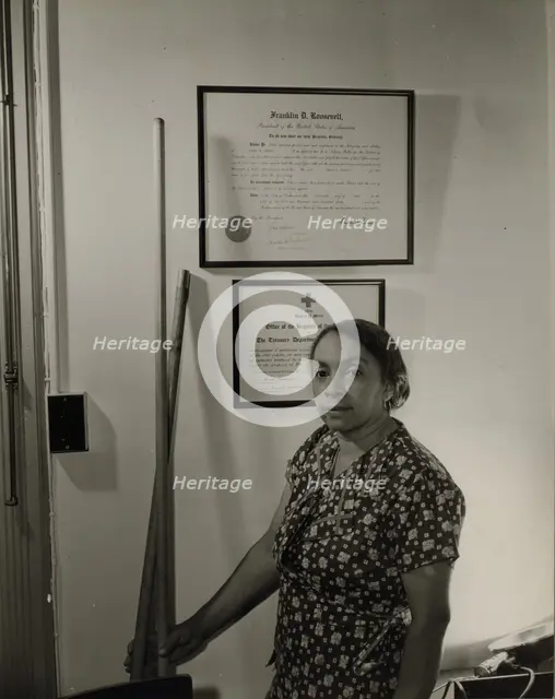 Government charwoman, Washington, D.C., 1942. Creator: Gordon Parks.