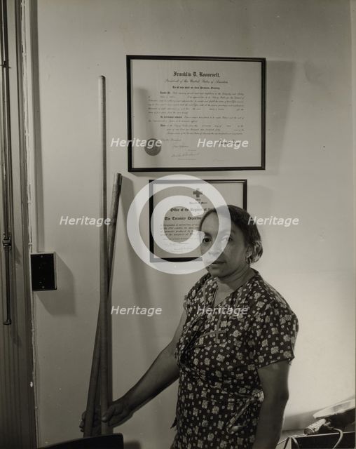 Government charwoman, Washington, D.C., 1942. Creator: Gordon Parks.