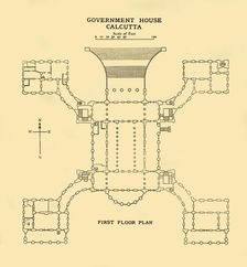 Government House Calcutta - First Floor Plan 1925. Creator: Unknown