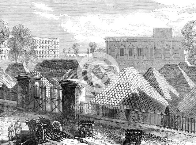 Government House Fort and Dalhousie Barracks, Calcutta, 1870. Creator: Unknown.