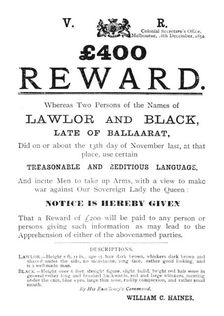 Government Notice - For Lawlor and Black c1854, (1902)
