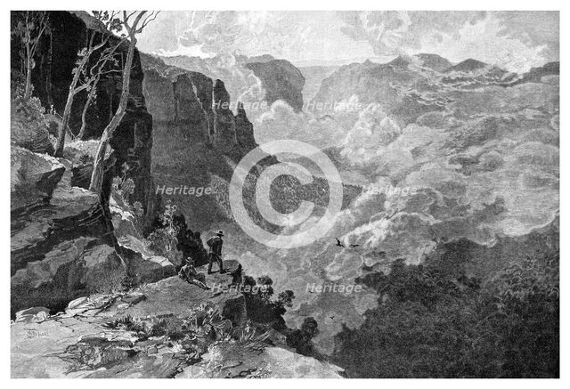 Govett's Leap, Blue Mountains, New South Wales, Australia, 1886.Artist: Frederic B Schell