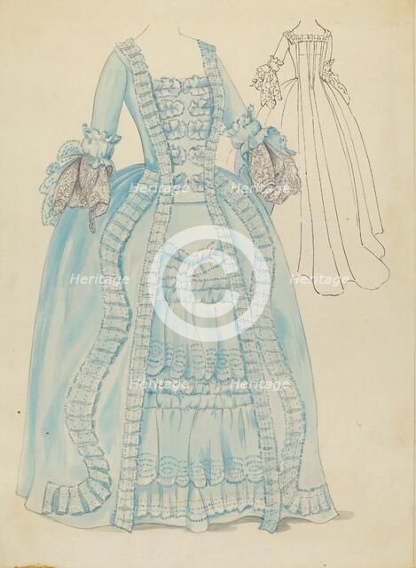 Gown, 1935/1942. Creator: Unknown.