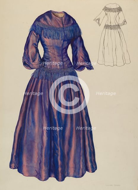 Gown, c. 1940. Creator: Lillian Causey.