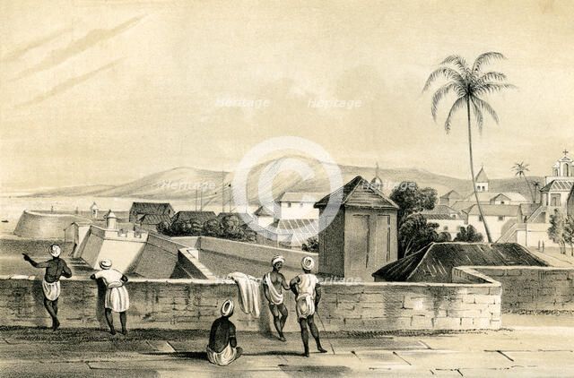 'Goa, from the Upper Curtain', India, 1847.Artist: Dean & Co