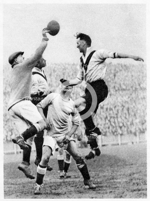 Goalmouth action at Clapton Orient, London, 1926-1927. Artist: Unknown