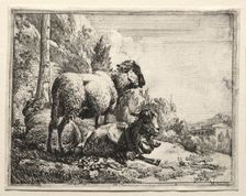 Goat with Bell, 1665. Creator: Johann Heinrich Roos (German, 1631-1685)