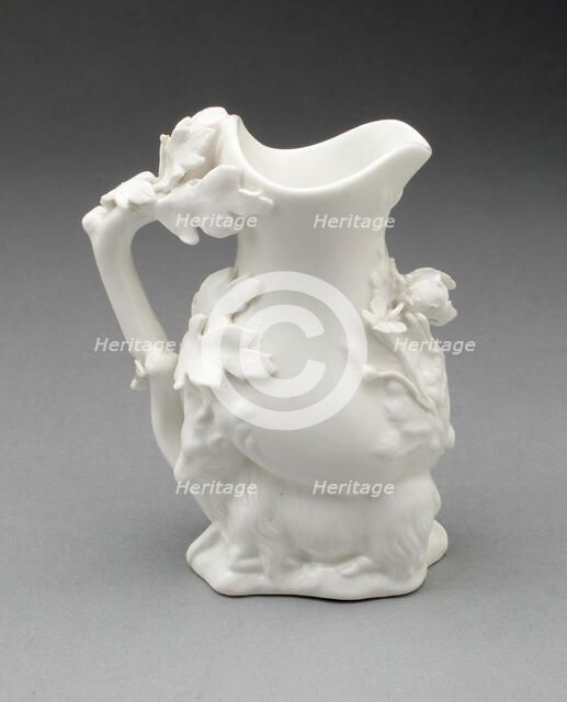 Goat and Bee Cream Jug, Coalport, c. 1830. Creator: Coalport Porcelain Factory.