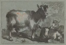 Goat and Two Kids, 1758. Creator: Francesco Londonio