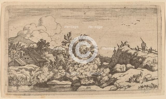 Goat Herd on a Hill, probably c. 1645/1656. Creator: Allart van Everdingen.