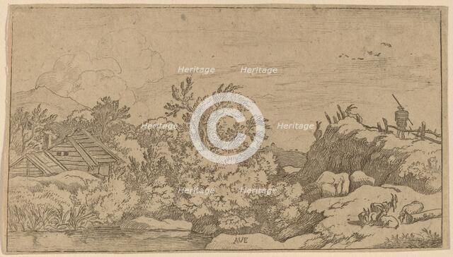 Goat Herd on a Hill, probably c. 1645/1656. Creator: Allart van Everdingen.