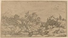 Goat Herd on a Hill, probably c. 1645/1656. Creator: Allart van Everdingen
