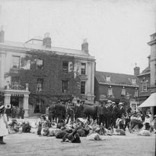Goat market, possibly Ireland, 1895. Creator: Robert Augustus Henry L'Estrange