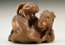 Goat Pair, Early to mid-19th century. Creator: Sukenao