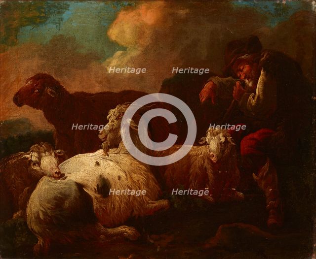 Goats and Sheep, c1690. Creator: Philipp Peter Roos.