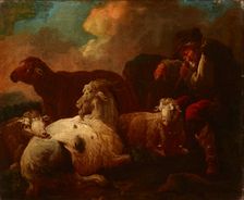 Goats and Sheep, c1690. Creator: Philipp Peter Roos