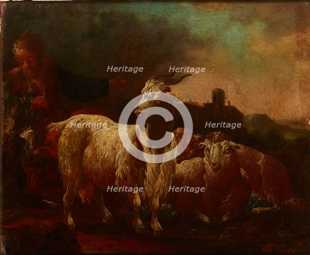 Goats and Sheep, c1690. Creator: Philipp Peter Roos.
