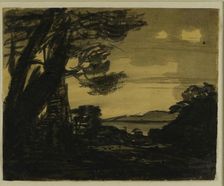 Goats on the Edge of a Lake, 1760s. Creator: Alexander Cozens