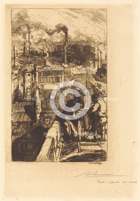 Gobelins Quarter (Le quartier des Gobelins), 1893. Creator: Auguste Lepere.