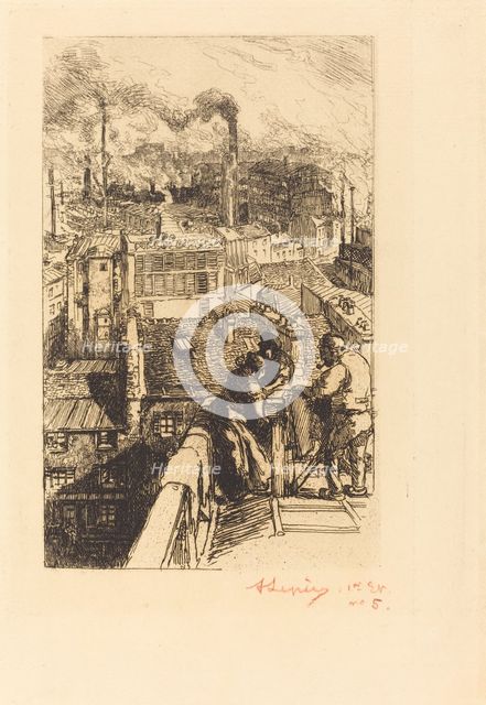 Gobelins Quarter (Le quartier des Gobelins), 1893. Creator: Auguste Lepere.