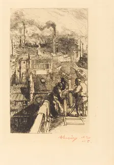 Gobelins Quarter (Le quartier des Gobelins), 1893. Creator: Auguste Lepere