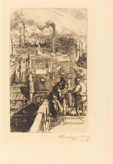 Gobelins Quarter (Le quartier des Gobelins), 1893. Creator: Auguste Lepere