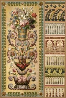 Gobelins tapestry and lacework, France and Germany, early 19th century, (1898). Creator: Unknown