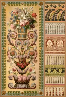 Gobelins tapestry and lacework, France and Germany, early 19th century, (1898). Creator: Unknown