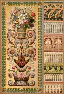 Gobelins tapestry and lacework, France and Germany, early 19th century, (1898). Creator: Unknown