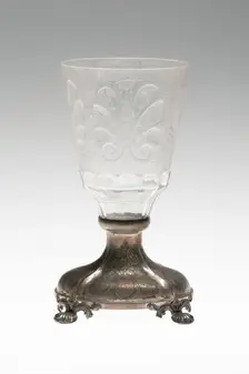 Goblet, Bohemia, c. 1745 (glass) 1850 (mount). Creator: Christopher Gottfried Schneider