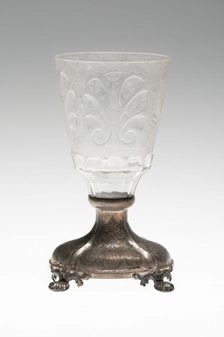 Goblet, Bohemia, c. 1745 (glass) 1850 (mount). Creator: Christopher Gottfried Schneider