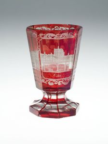 Goblet, Bohemia, c. 1850/75. Creator: Bohemia Glass
