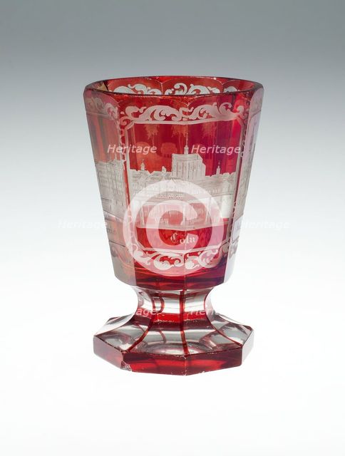 Goblet, Bohemia, c. 1850/75. Creator: Bohemia Glass.