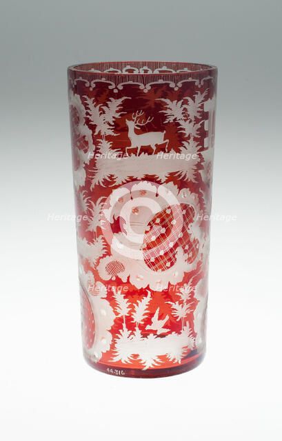 Goblet, Bohemia, c. 1850/80. Creator: Bohemia Glass.