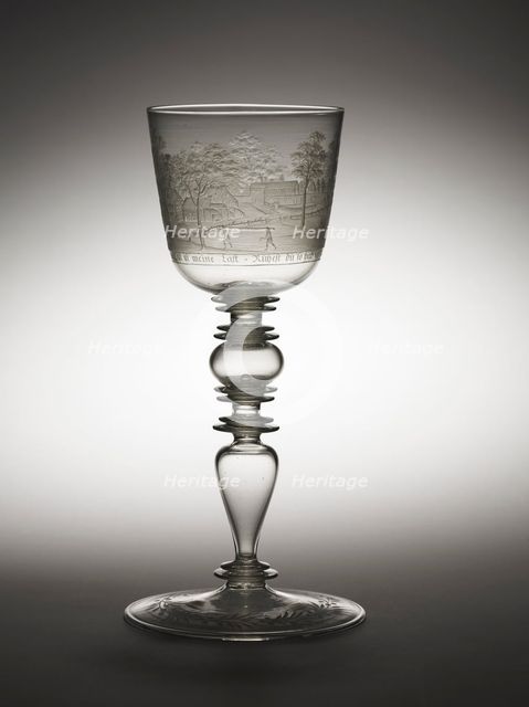 Goblet, c. 1680. Creator: Hermann Schwinger (German, 1640-1683).