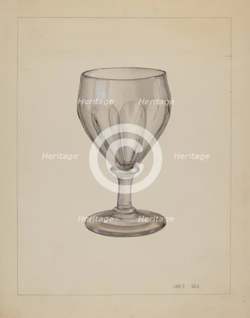 Goblet, c. 1936. Creator: Janet Riza.