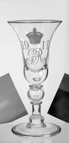 Goblet commemorating the coronation of King George V in 1911. Creator: Unknown