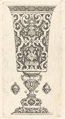 Goblet decorated with masque, published 1579. Creator: Georg Wechter I