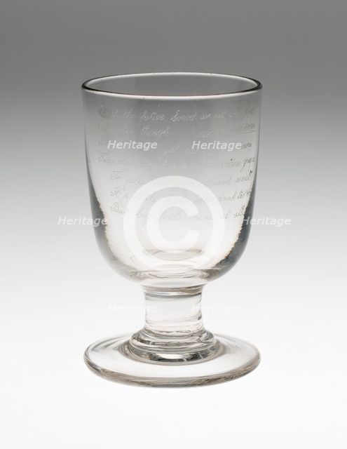 Goblet, England, c. 1820/30. Creator: Unknown.