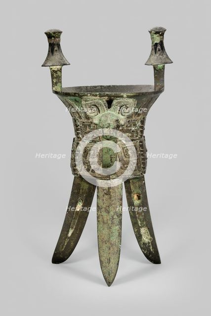 Goblet (jia), Late Shang dynasty, 13th century-1046 B.C. Creator: Unknown.