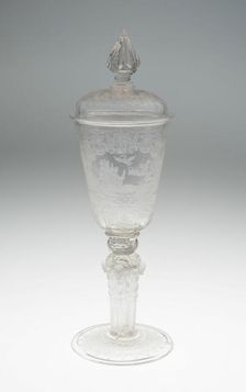Goblet (Pokal) with Herm Stem, Western Germany, 1734. Creator: Unknown