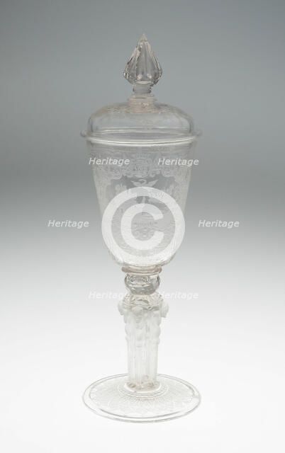 Goblet (Pokal) with Herm Stem, Western Germany, 1734. Creator: Unknown.