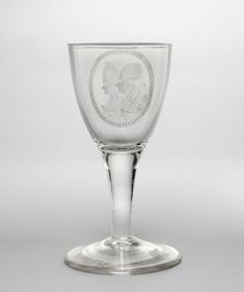 Goblet: Portrait of William V, Prince of Orange and his wife..., c. 1780. Creator: David Wolff (Dutch, 1732-1798), manner of