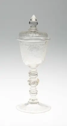 Goblet with Cover, Bohemia, c. 1690. Creator: Bohemia Glass