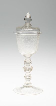 Goblet with Cover, Bohemia, c. 1690. Creator: Bohemia Glass